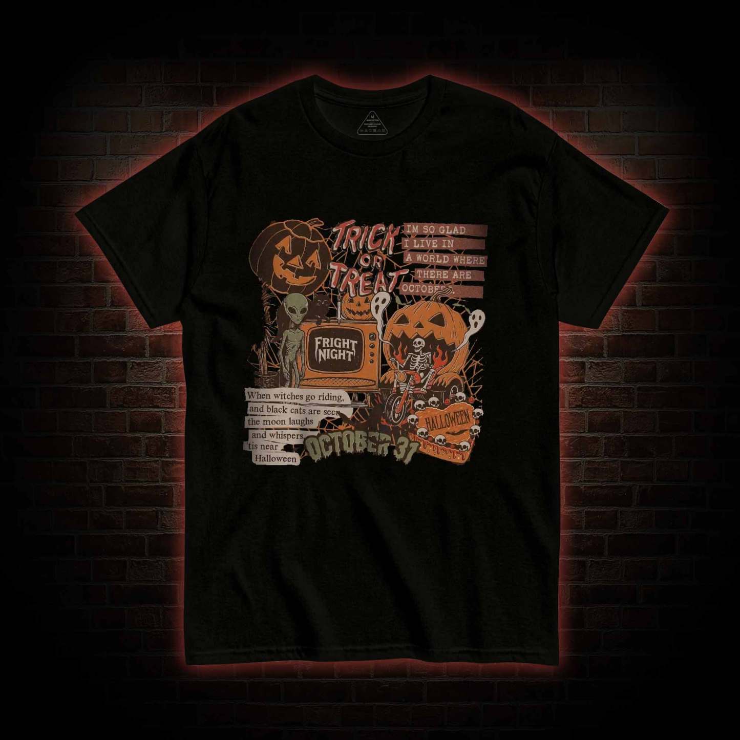 Vintage Halloween Collage T-shirt