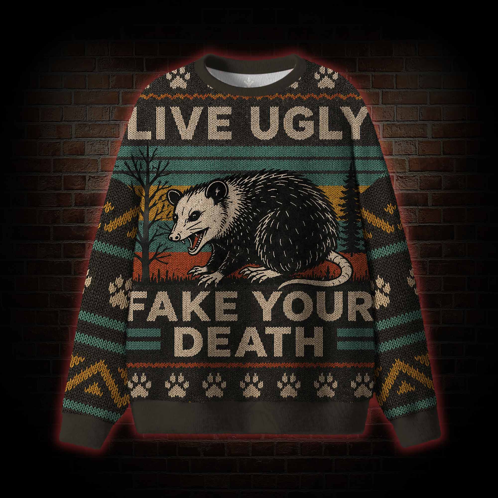 Live Ugly Fake Your Death Ugly Sweatshirts