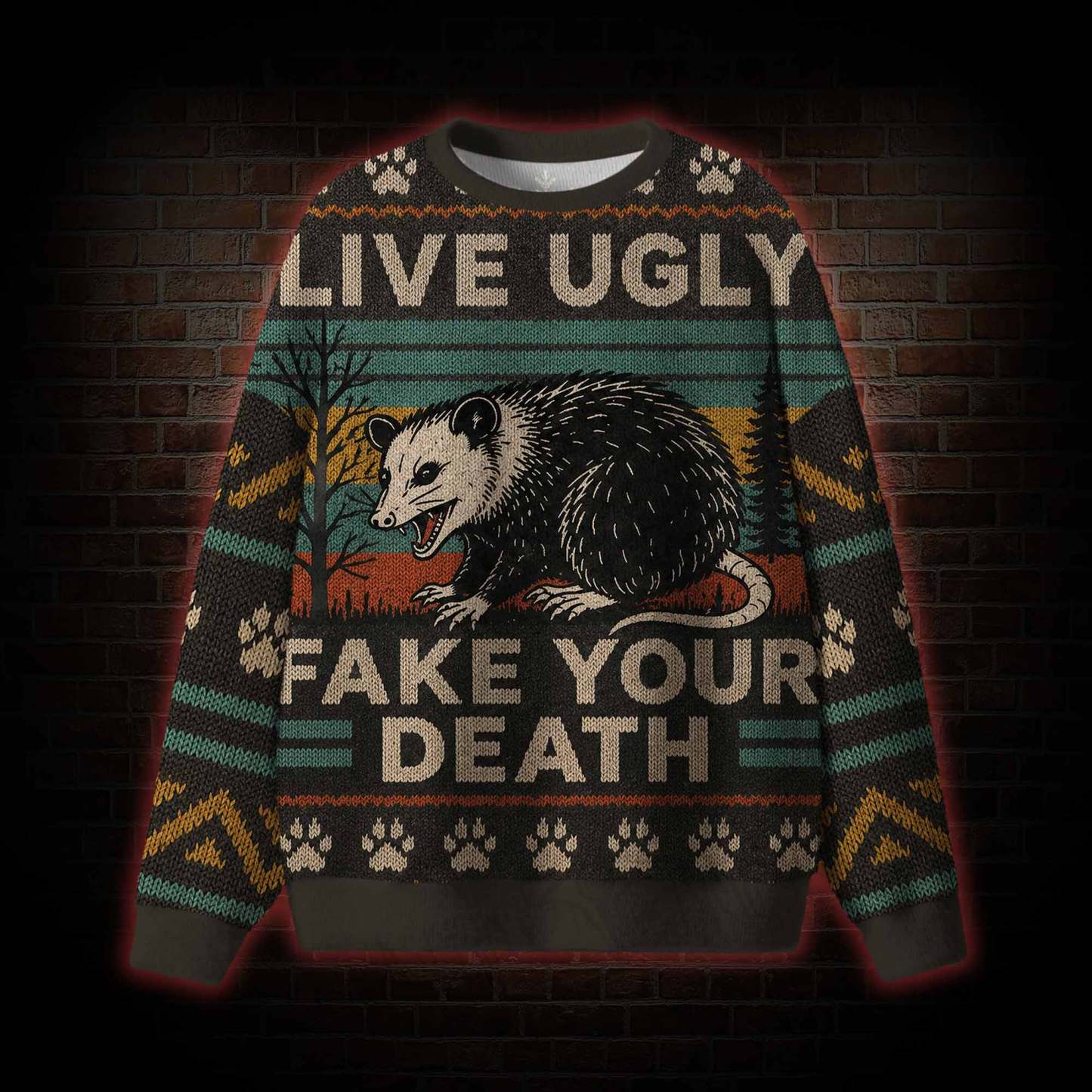 Live Ugly Fake Your Death Ugly Sweatshirts
