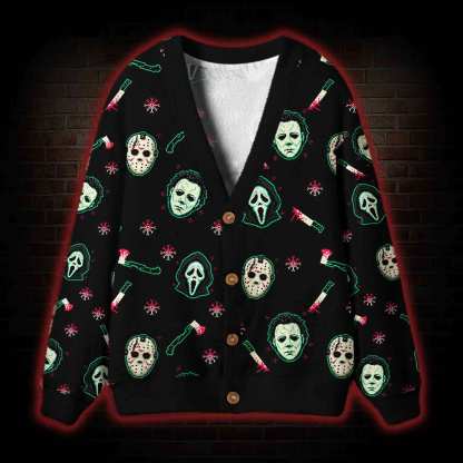 Slasher Icons Cardigan Sweater
