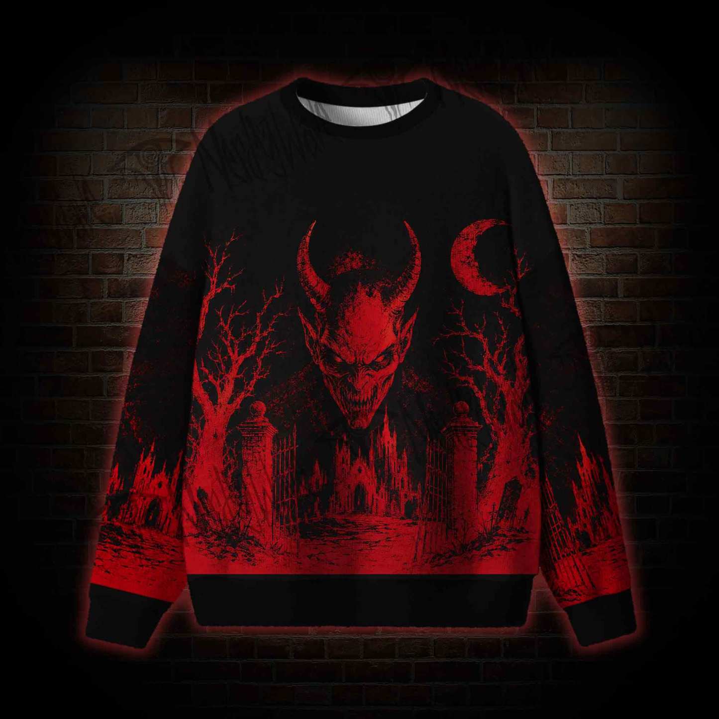 Hellfire Cemetery Ugly Sweatshirts