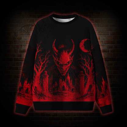 Hellfire Cemetery Ugly Sweatshirts