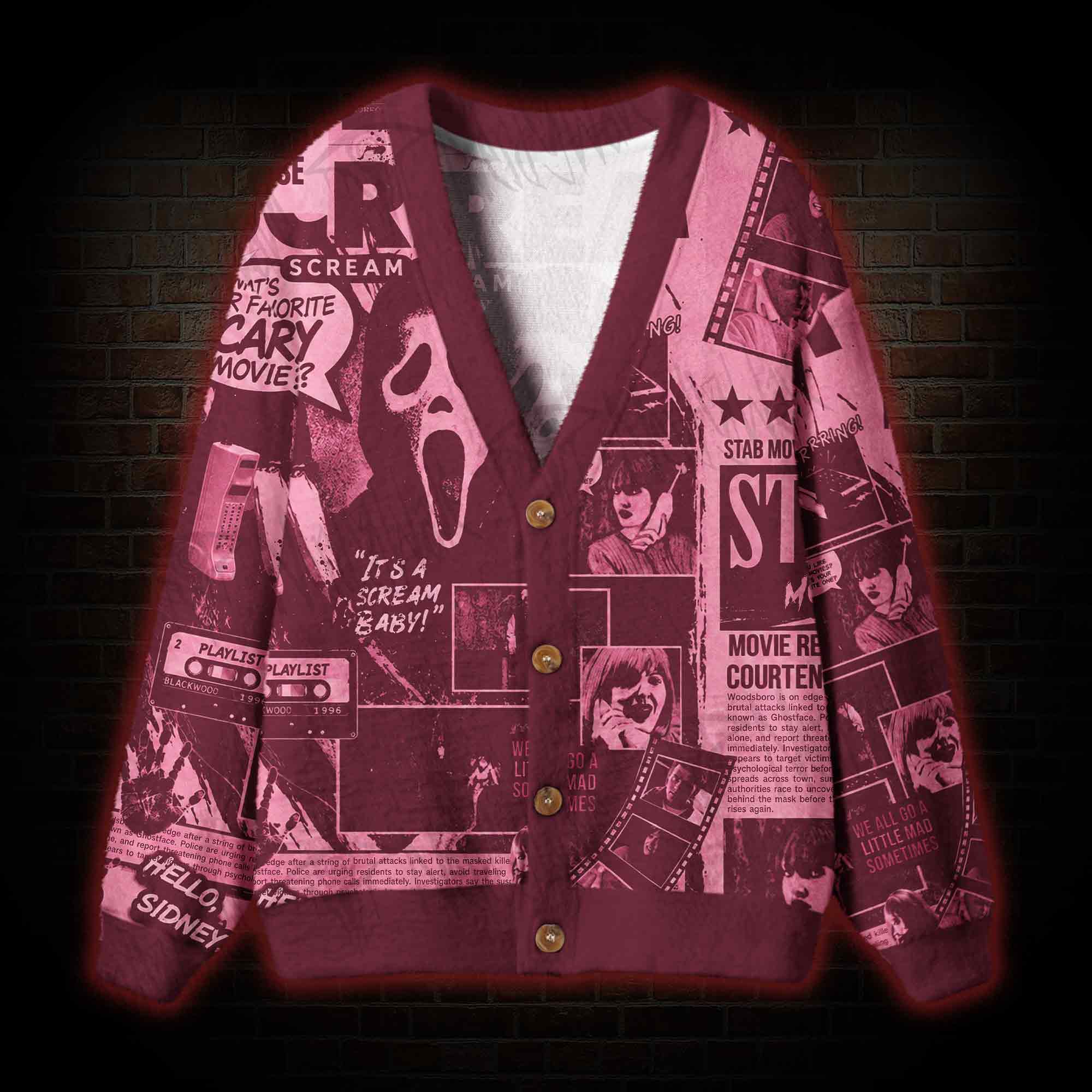 What's Your Favorite Scary Movie Cardigan Sweater