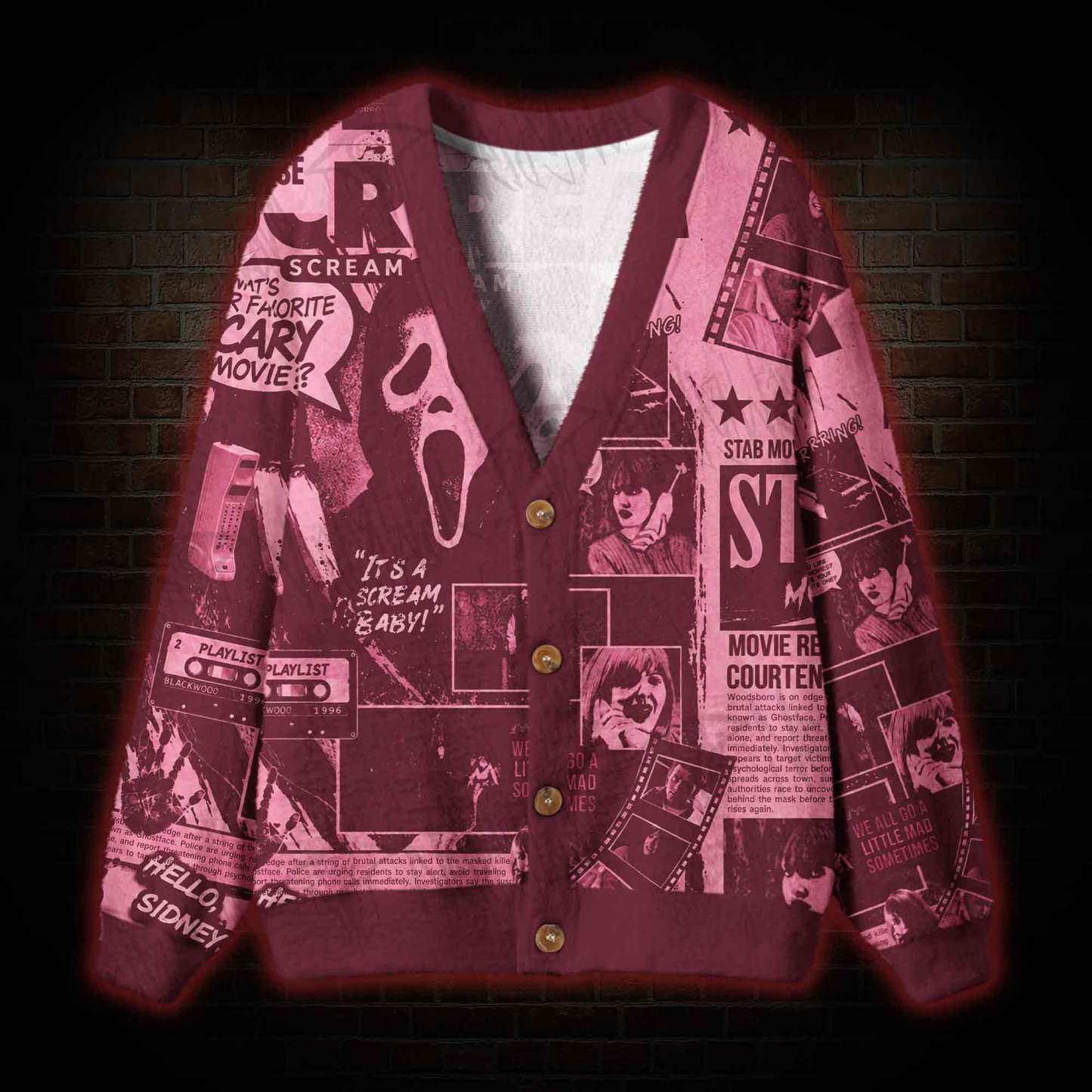 What's Your Favorite Scary Movie Cardigan Sweater