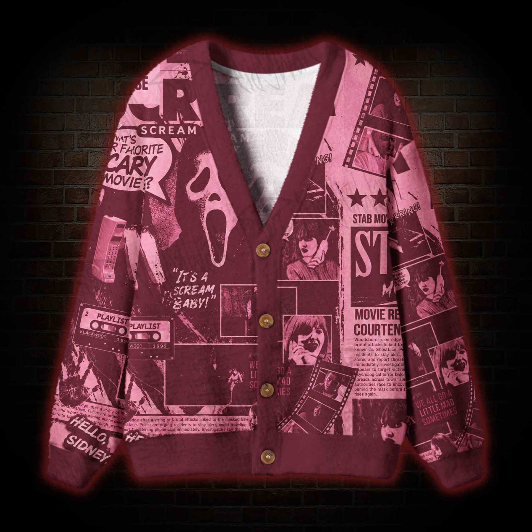 What's Your Favorite Scary Movie Cardigan Sweater