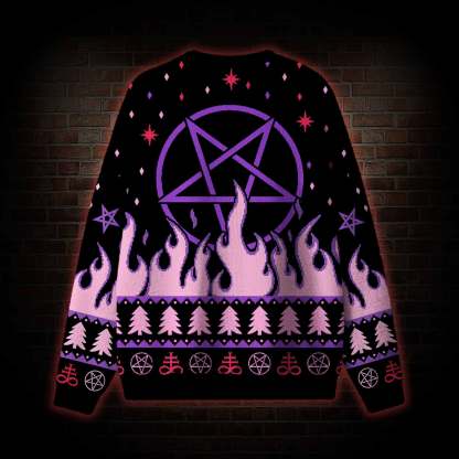 Baphomet's Nocturnal Ritual Ugly Sweatshirts