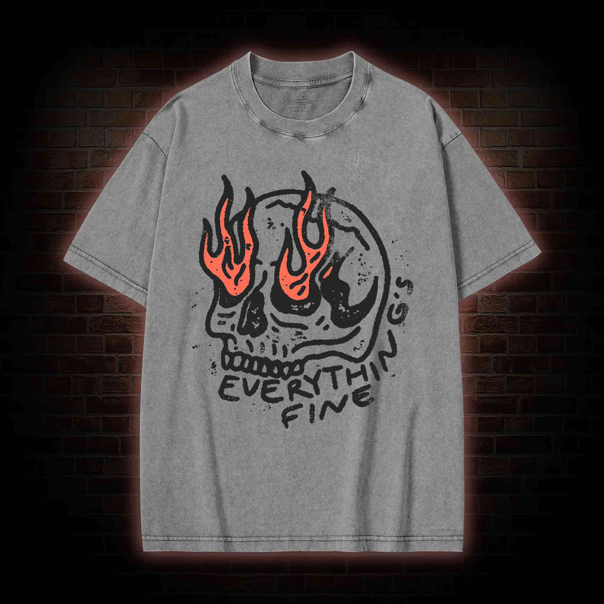 Everything Is Fine Washed T-shirt