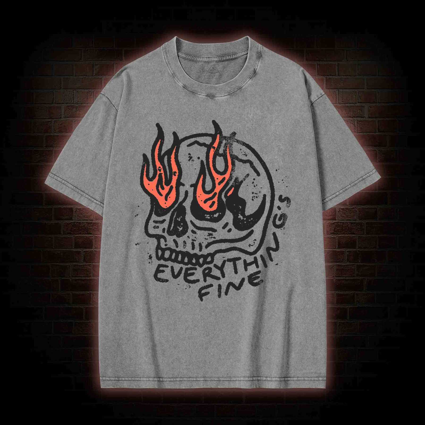 Everything Is Fine Washed T-shirt