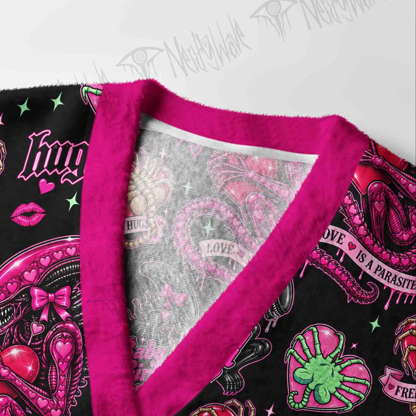 Love is a Parasite Xenomorph Cardigan Sweater