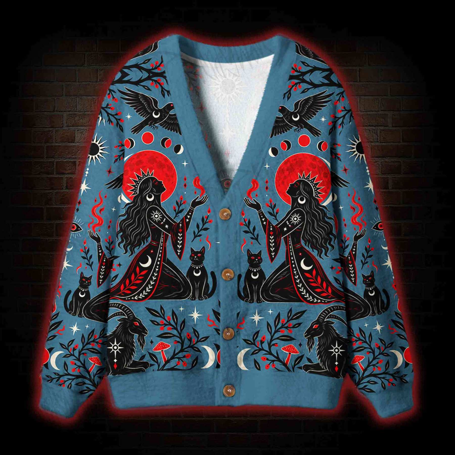 Abyss Bloodmoon Cardigan Sweater