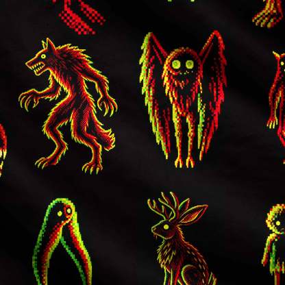 Neon Infrared Cryptid Ugly Sweatshirts