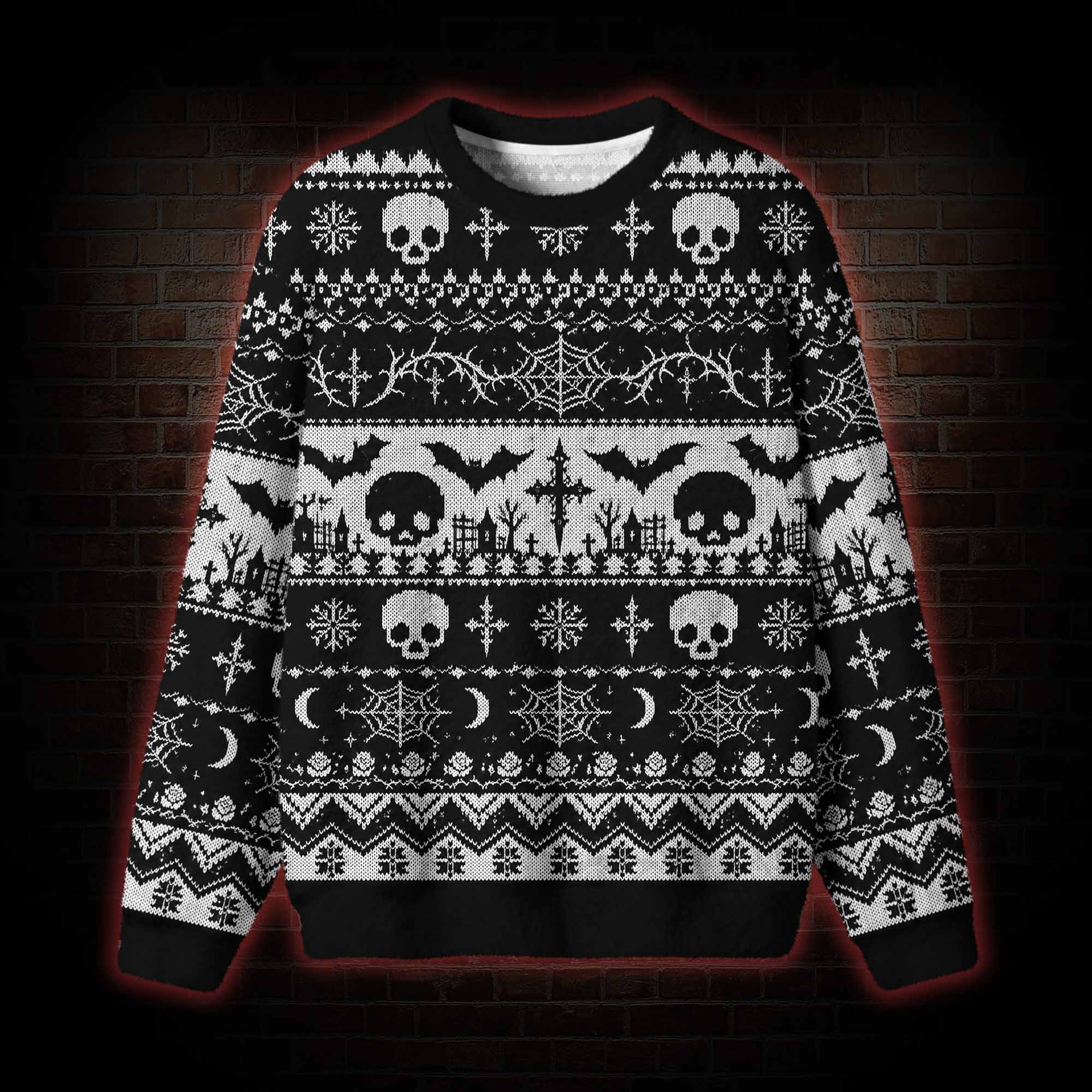 Gothic Graveyard Symphony Ugly Sweatshirts