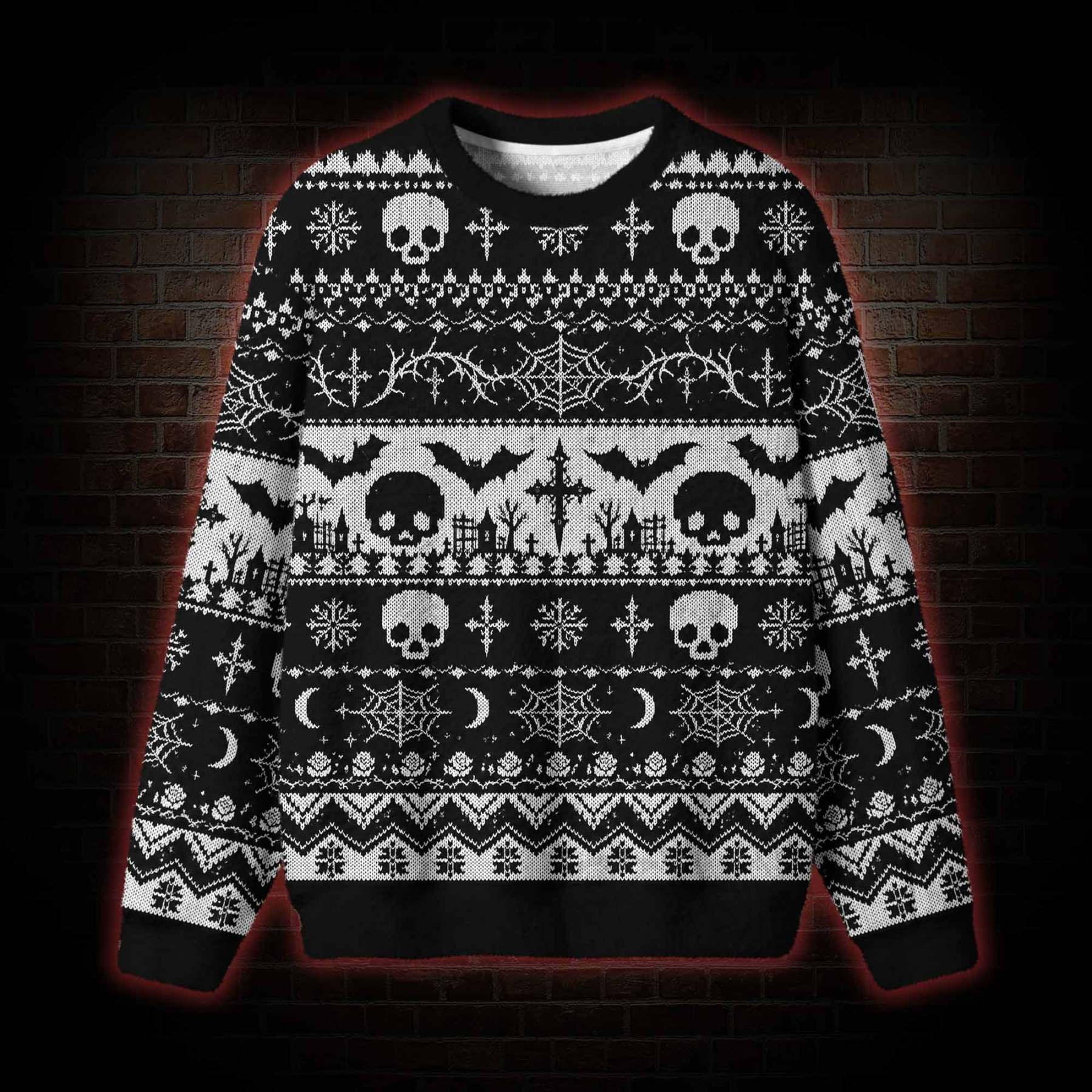 Gothic Graveyard Symphony Ugly Sweatshirts