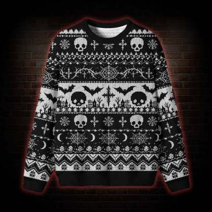 Gothic Graveyard Symphony Ugly Sweatshirts