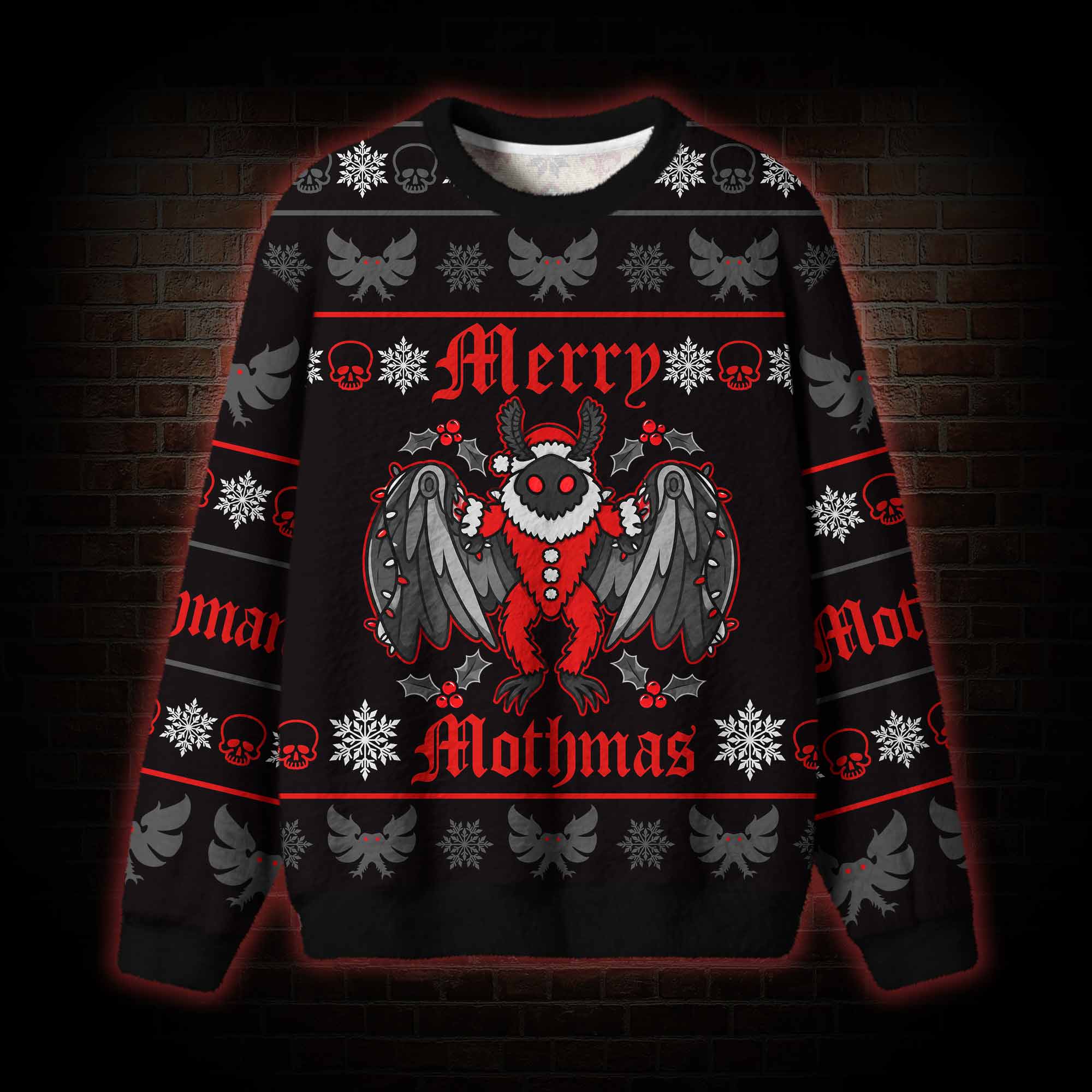 Merry Mothmas Ugly Sweatshirts