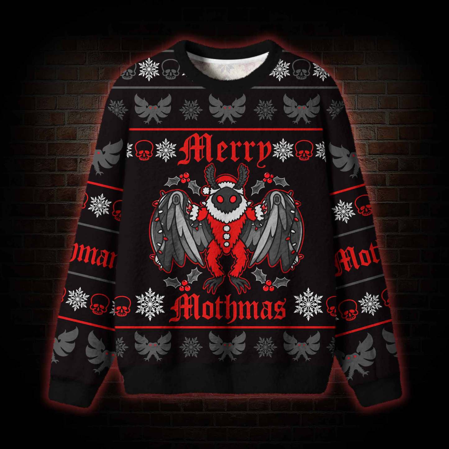Merry Mothmas Ugly Sweatshirts