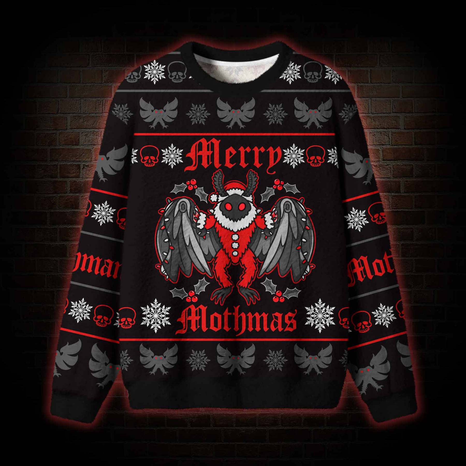 Merry Mothmas Ugly Sweatshirts