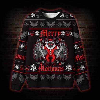 Merry Mothmas Ugly Sweatshirts