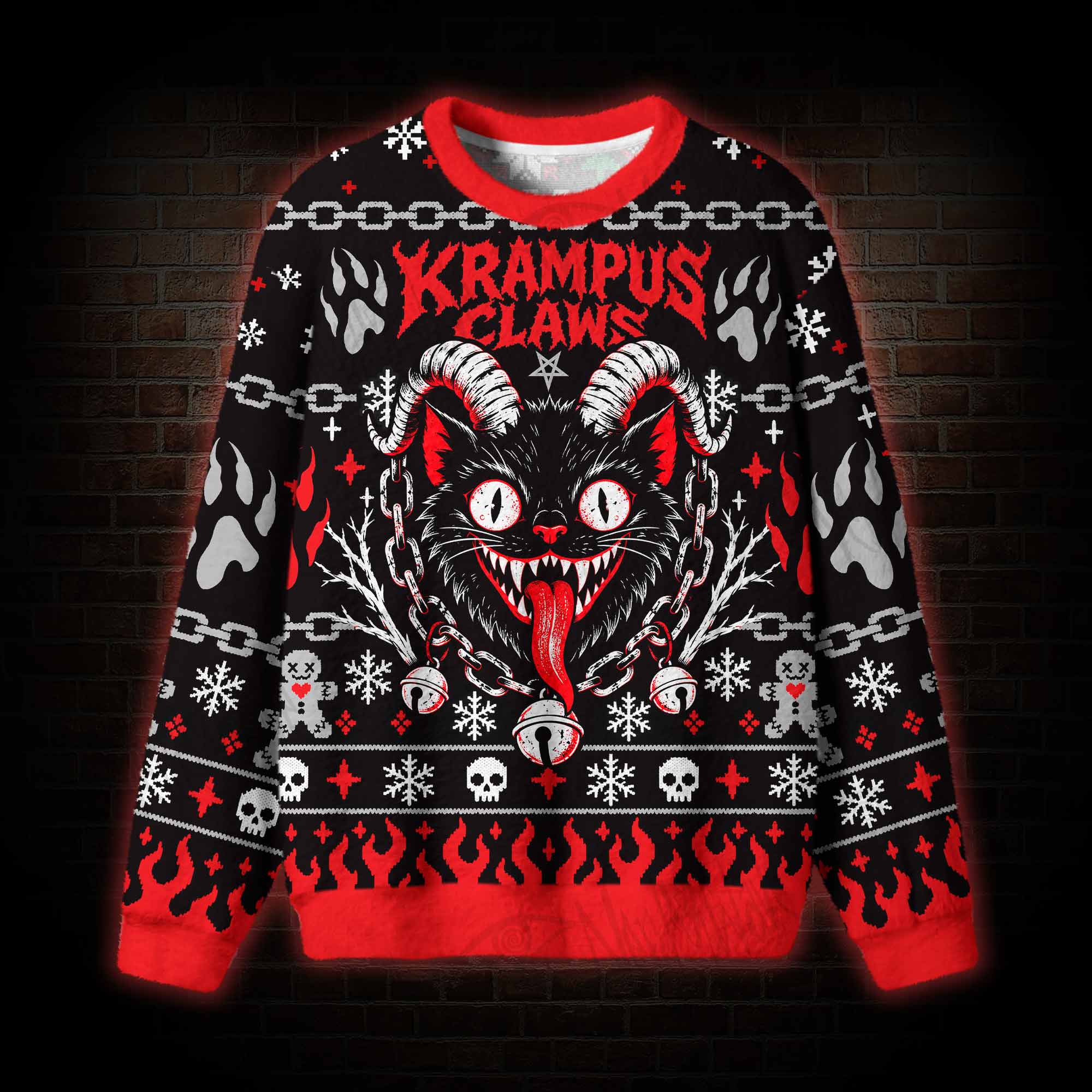 Krampus Claws Ugly Sweatshirts