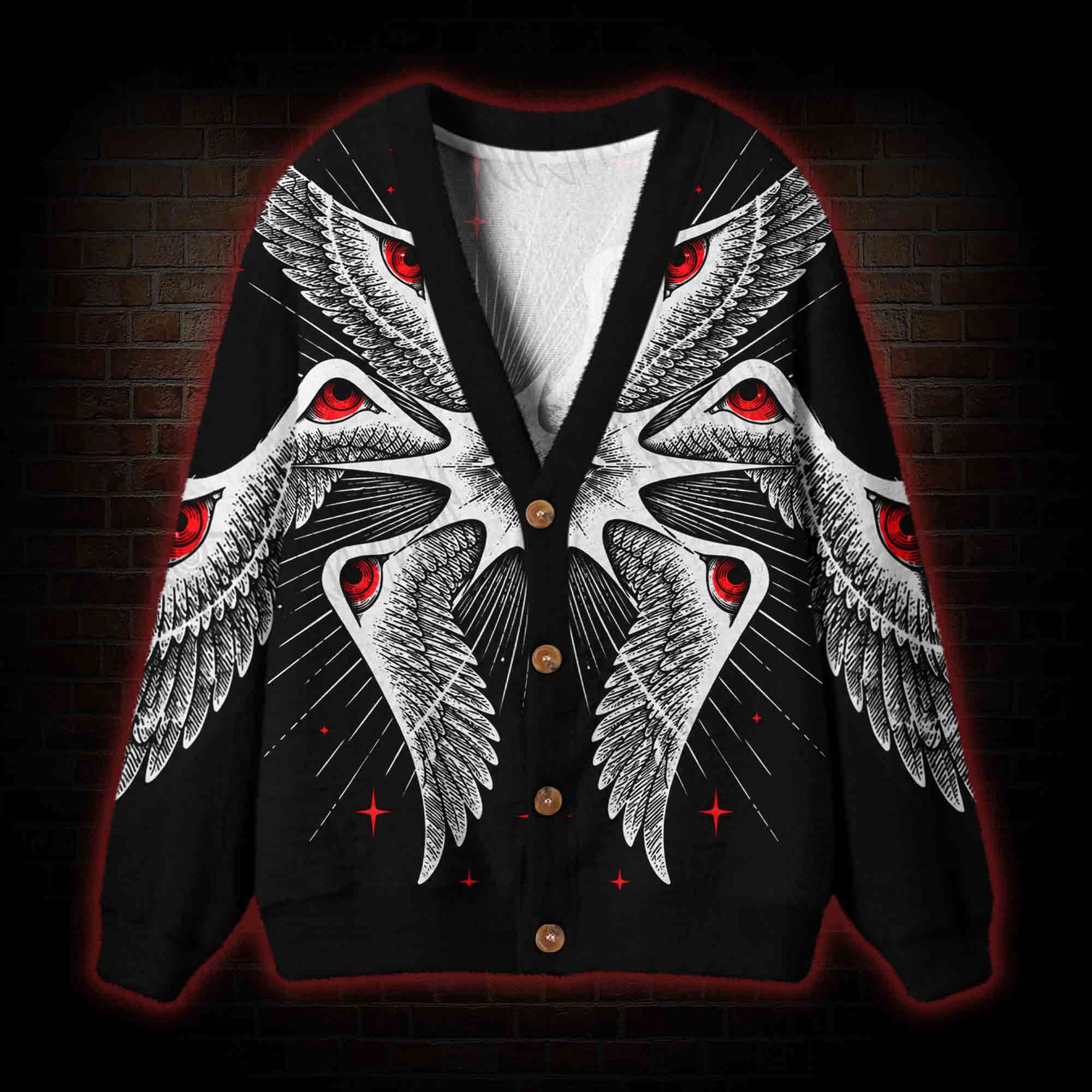 Gothic Seraphim Descent Cardigan Sweater
