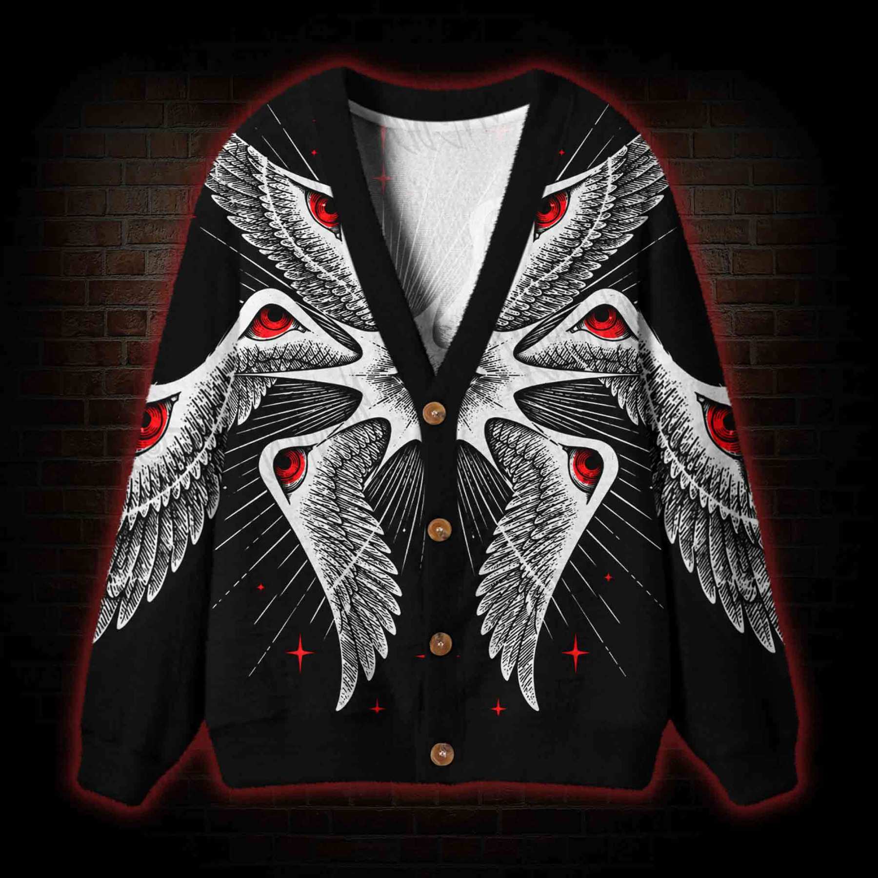 Gothic Seraphim Descent Cardigan Sweater