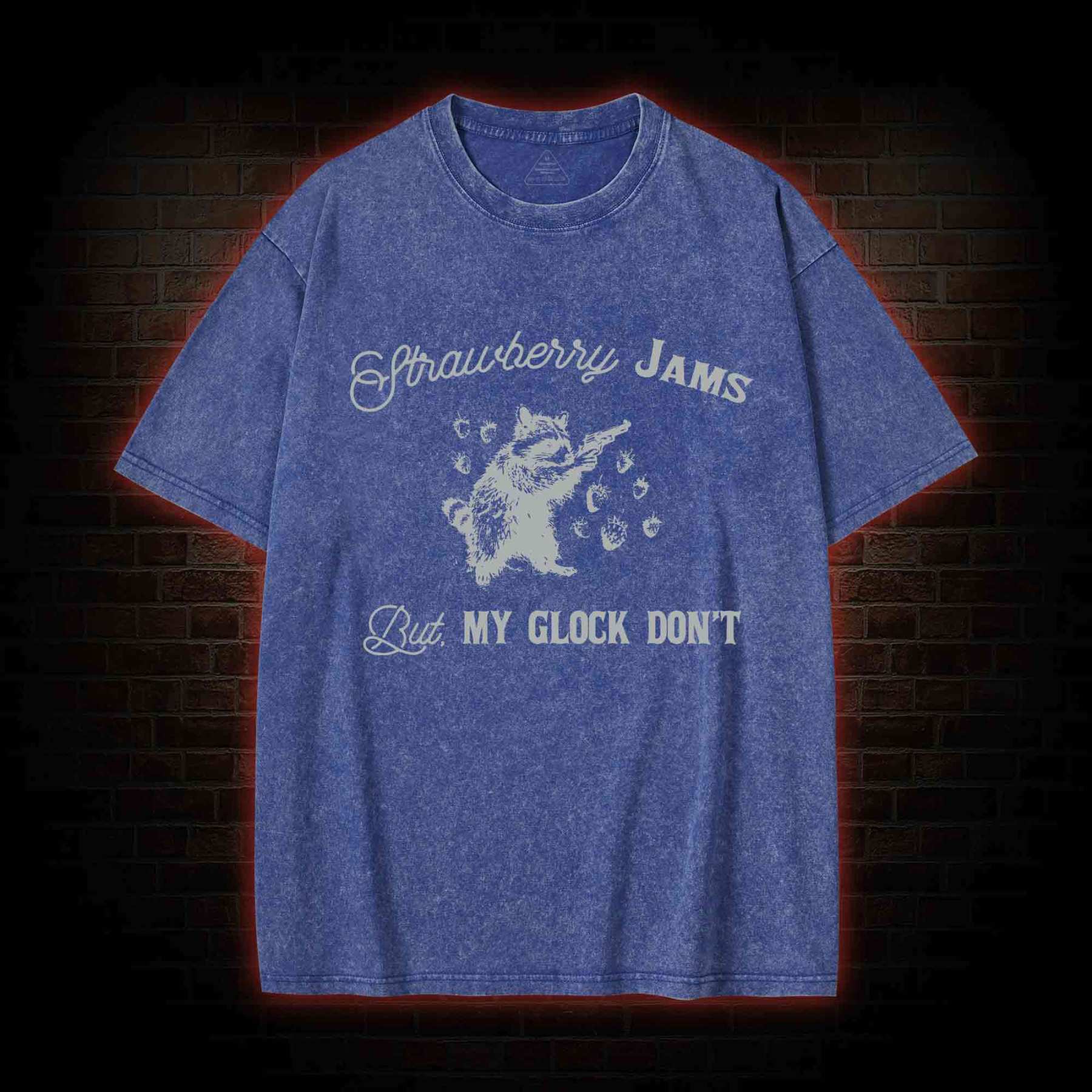 Strawberry Jams But My Glock Don't Washed T-shirt