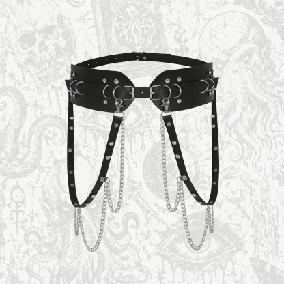 Punk Fashion PU Leather Waist Chain Belt