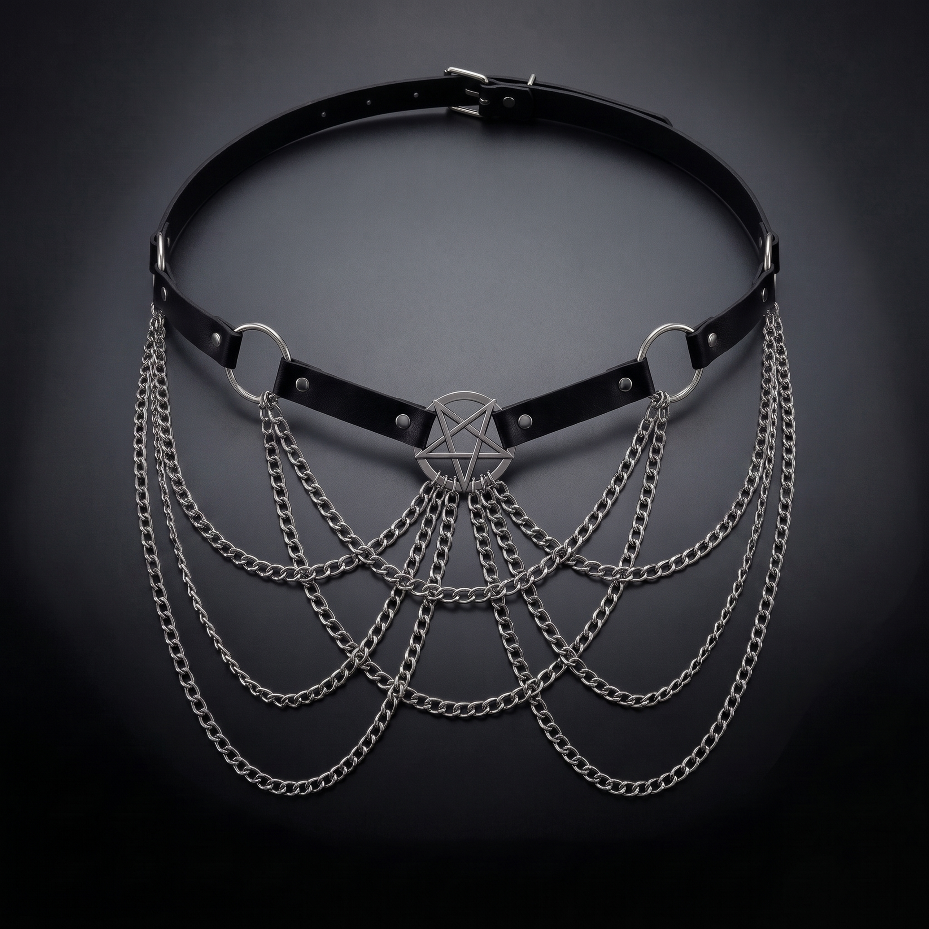 Fashion PU Leather Waist Chain Belt