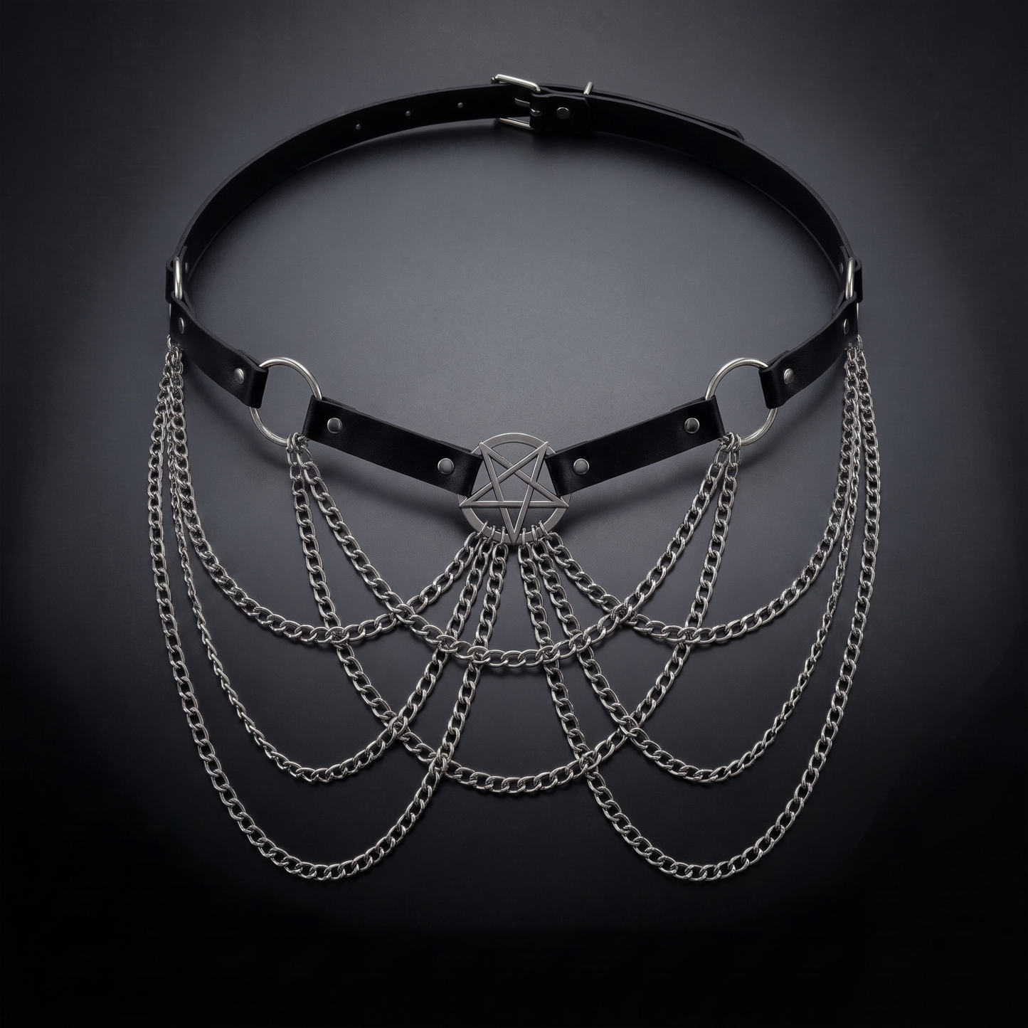 Fashion PU Leather Waist Chain Belt