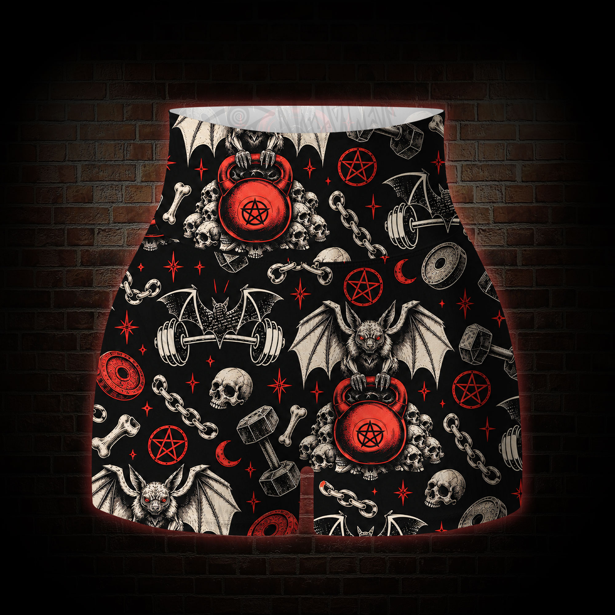 Occult Bats Yoga Shorts
