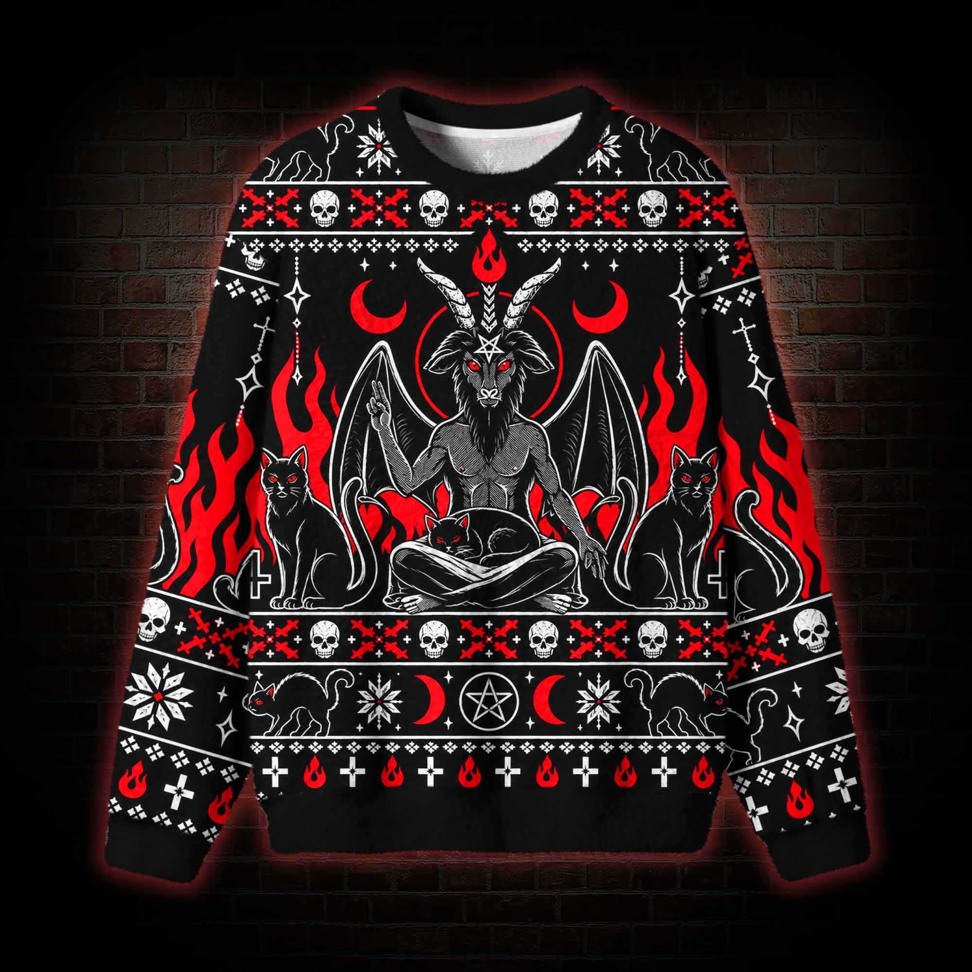 Baphomet Occult Ritual Ugly Sweatshirts