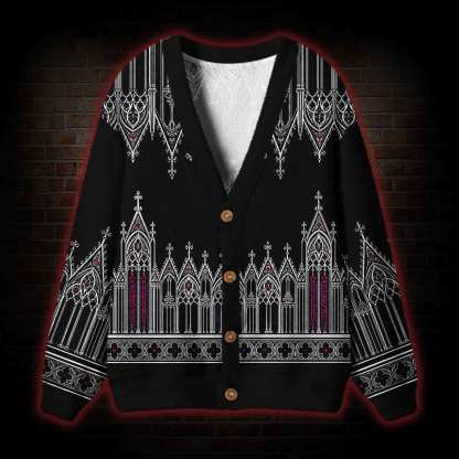 Gothic Revival Church Cardigan Sweater