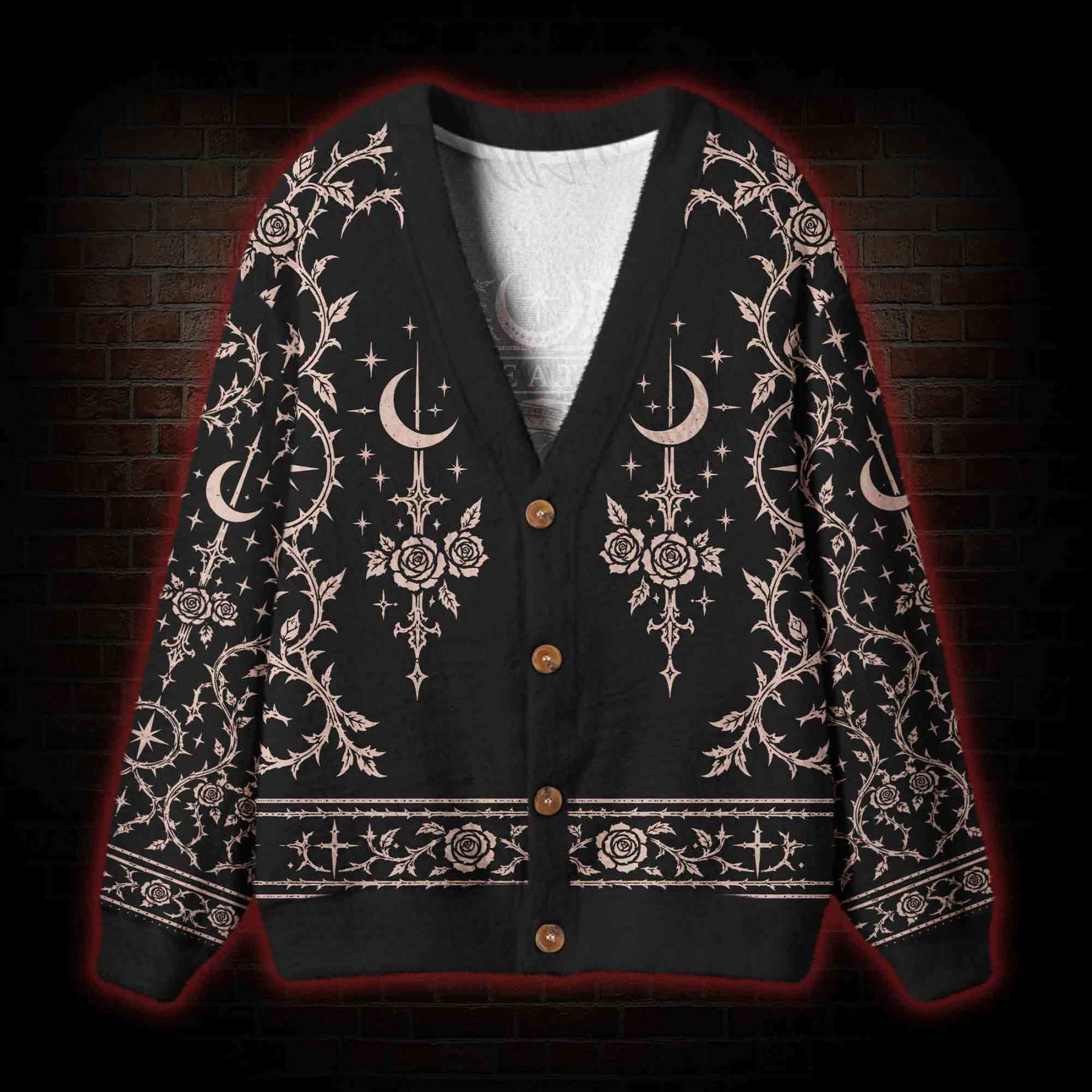 The Death Tarot Card Cardigan Sweater