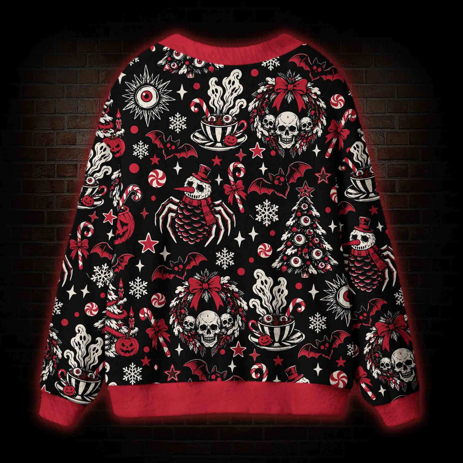 Dark Christmas Cardigan Sweater