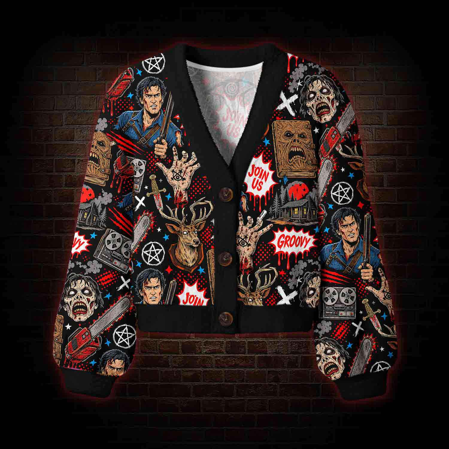 Groovy Dead Women's Cardigan Sweater