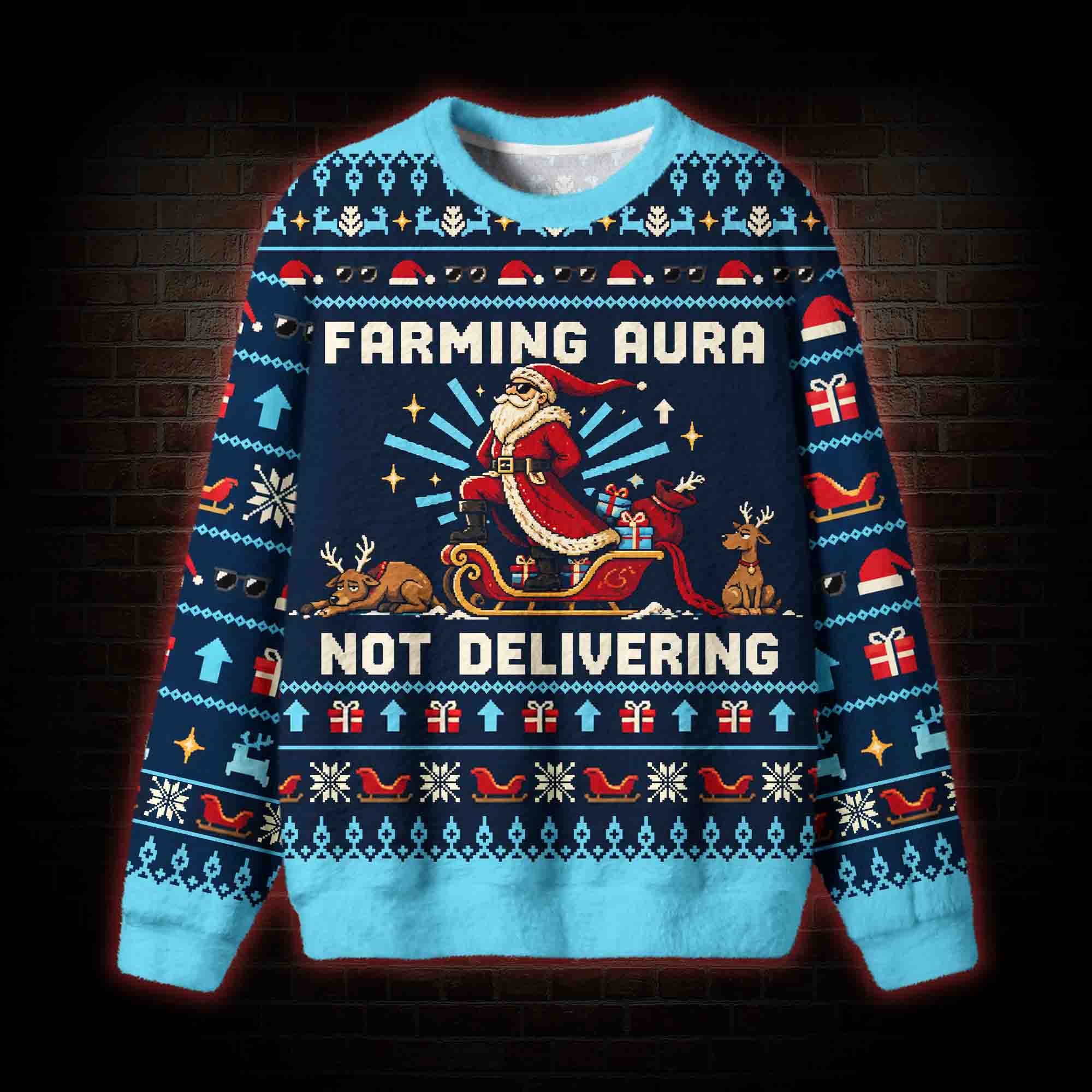 Farming Aura No Delivery Ugly Sweatshirts
