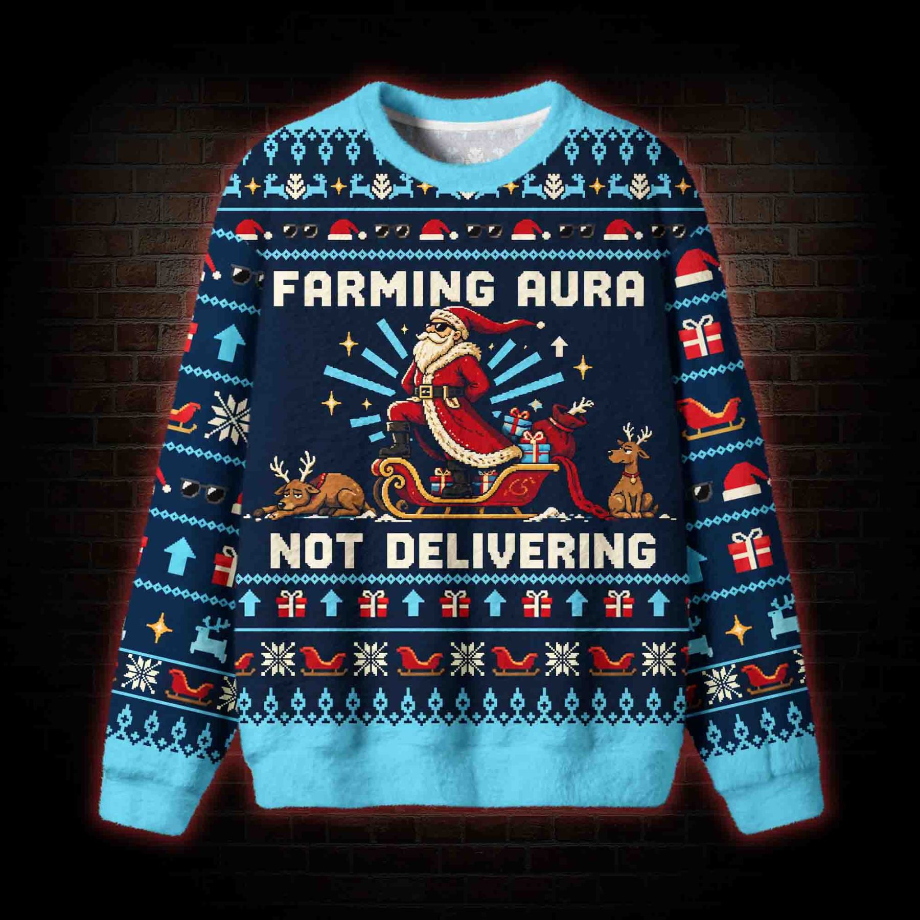 Farming Aura No Delivery Ugly Sweatshirts