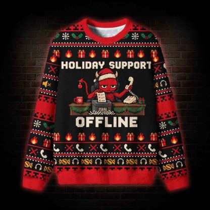 Holiday Support Offline Ugly Sweatshirts