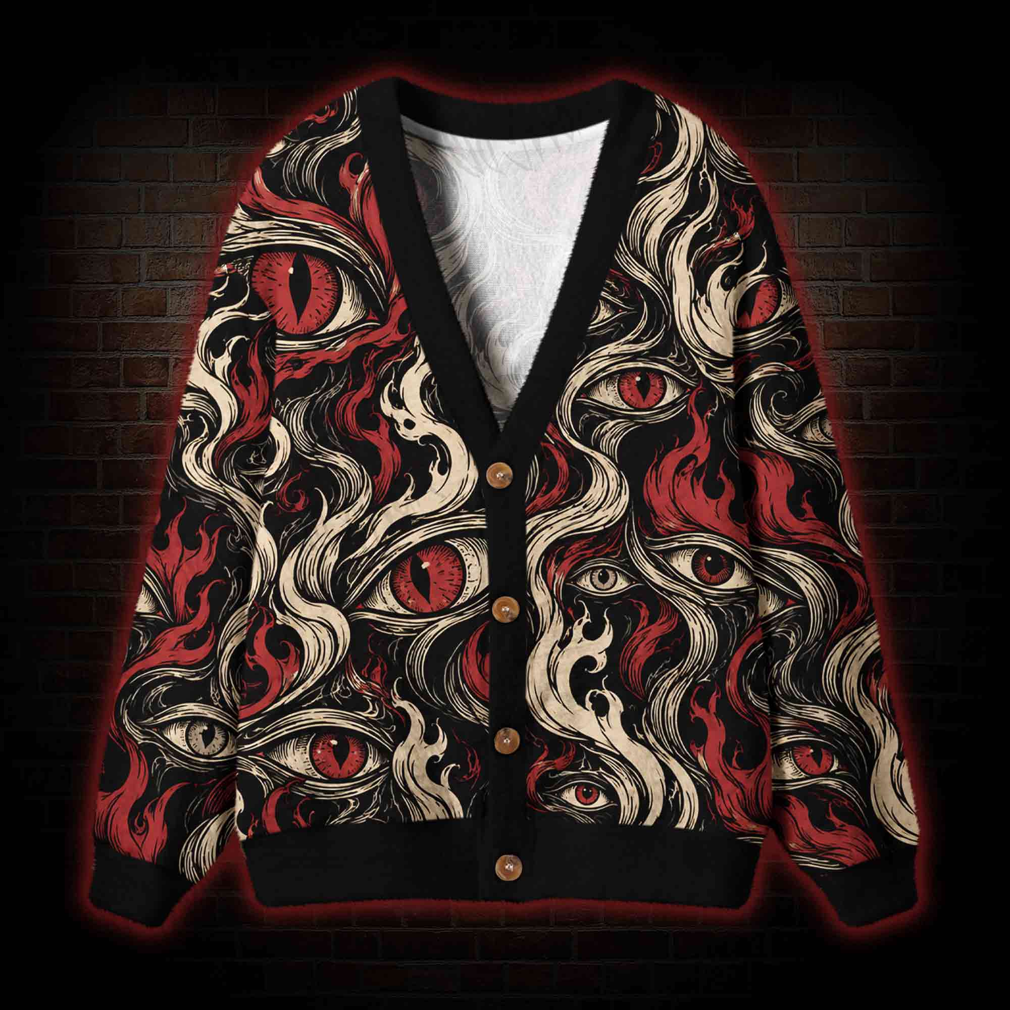 Inferno Gaze Cardigan Sweater
