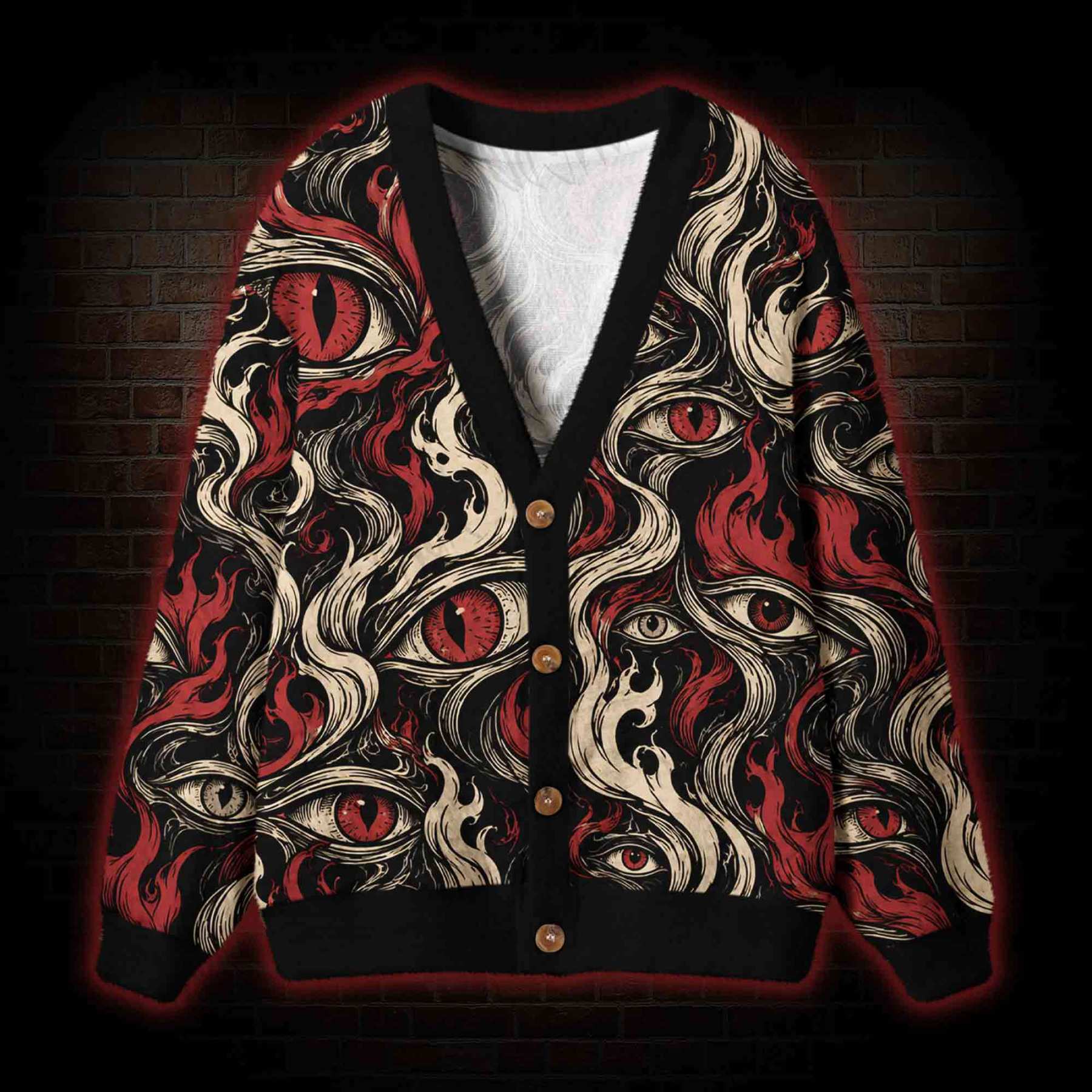 Inferno Gaze Cardigan Sweater
