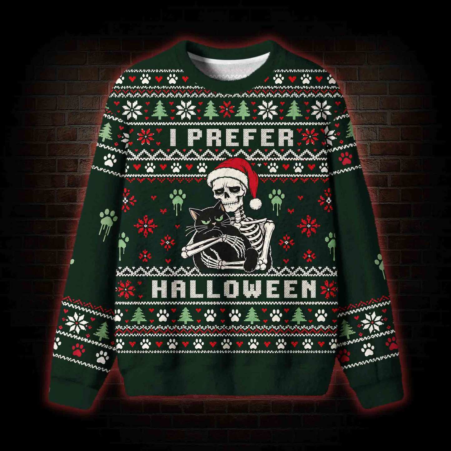 I Prefer Halloween Funny Ugly Sweatshirts