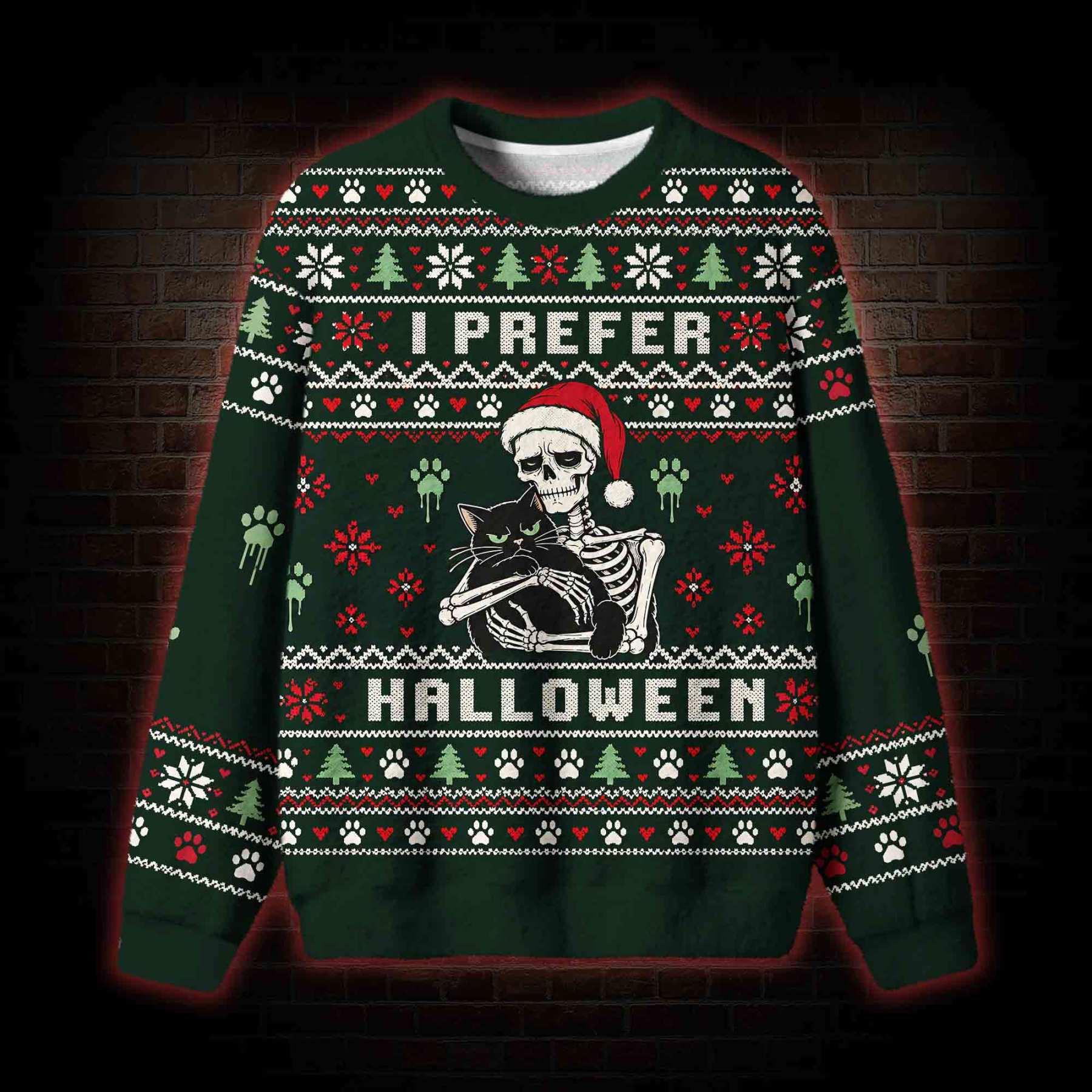 I Prefer Halloween Funny Ugly Sweatshirts