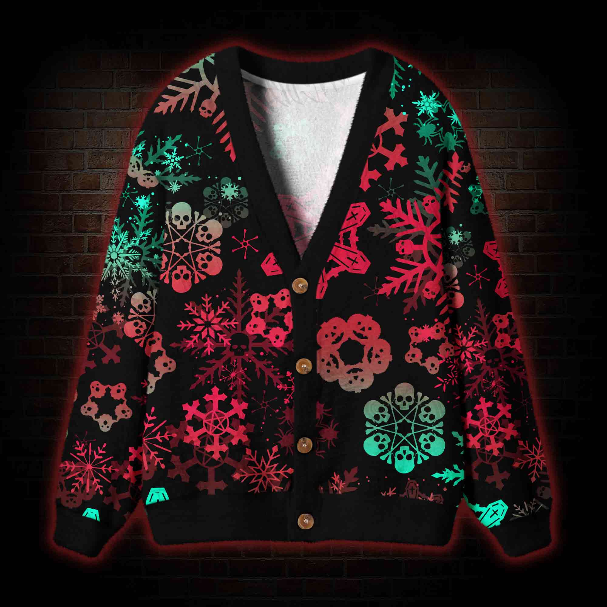 Creepmas Nightmare Cardigan Sweater