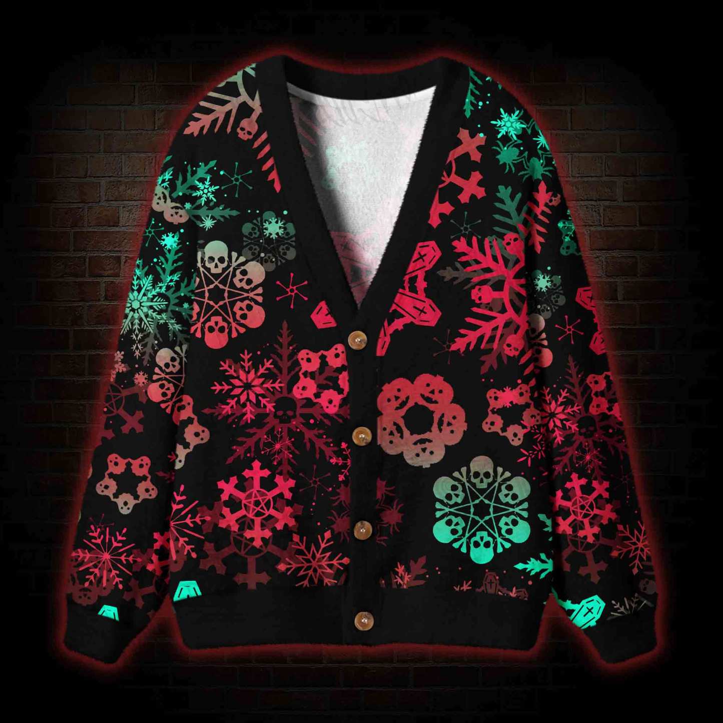 Creepmas Nightmare Cardigan Sweater