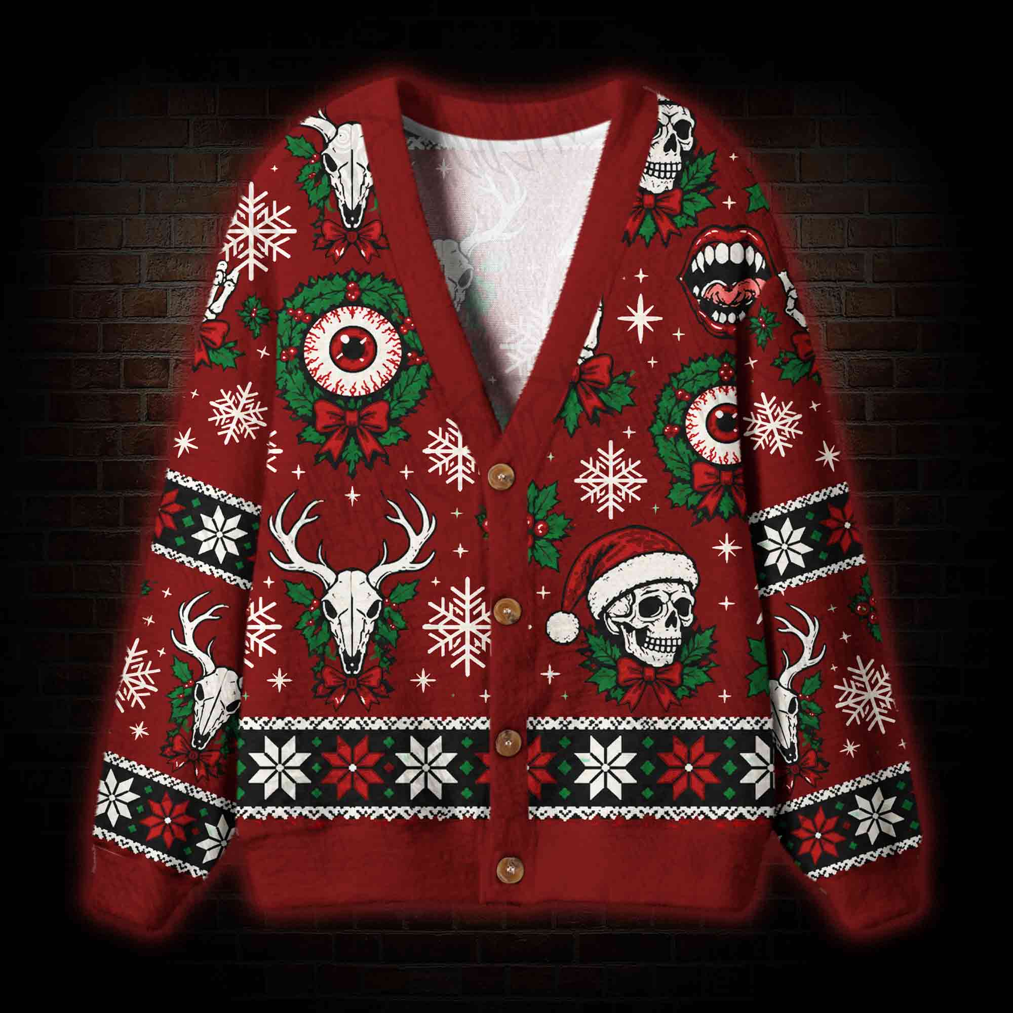 Merry Creepmas Cardigan Sweater