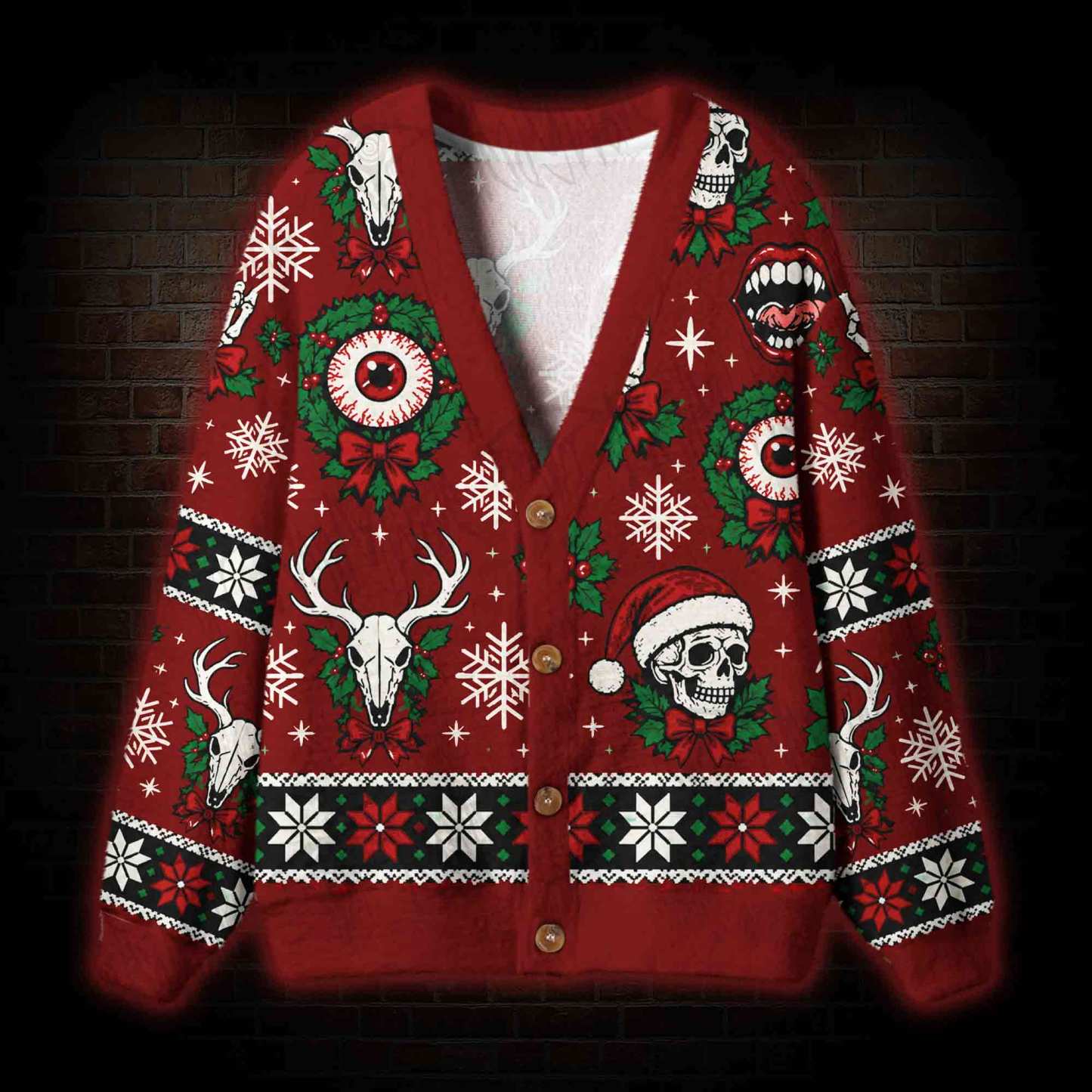 Merry Creepmas Cardigan Sweater