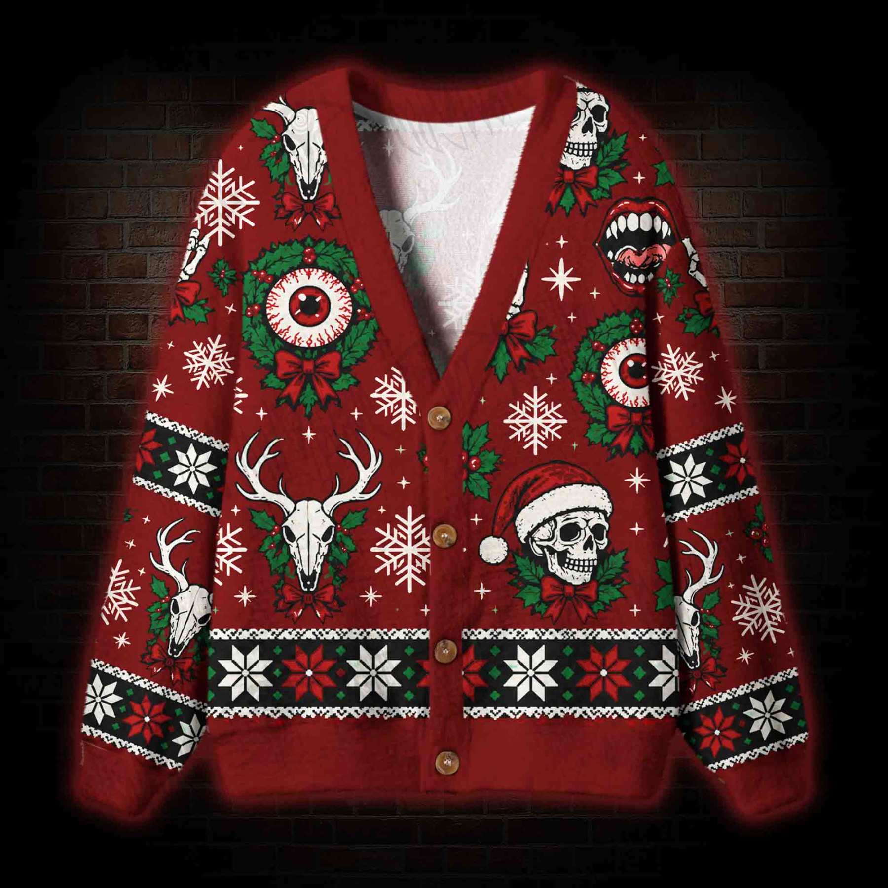 Merry Creepmas Cardigan Sweater