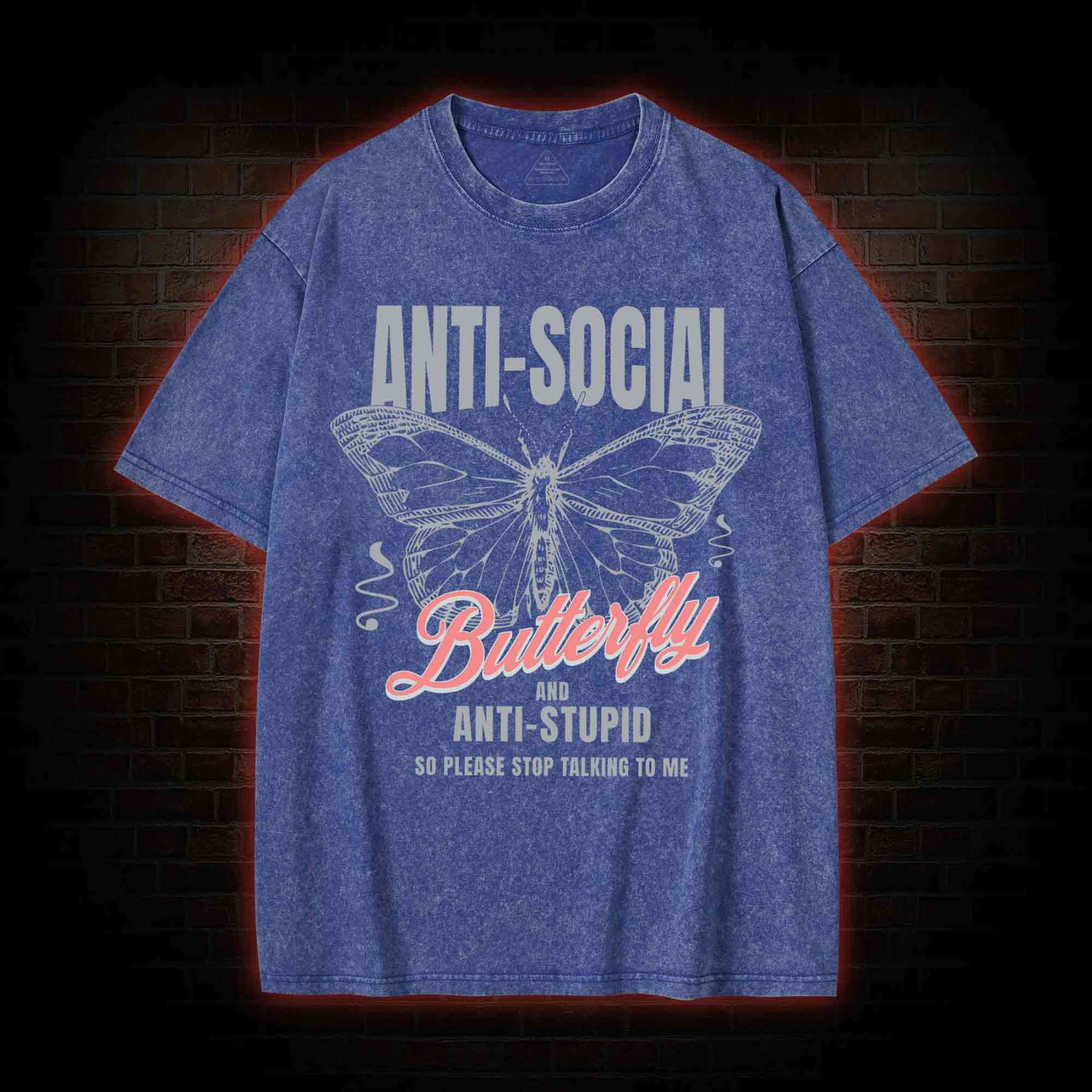 Anti-Social Butterfly Washed T-shirt