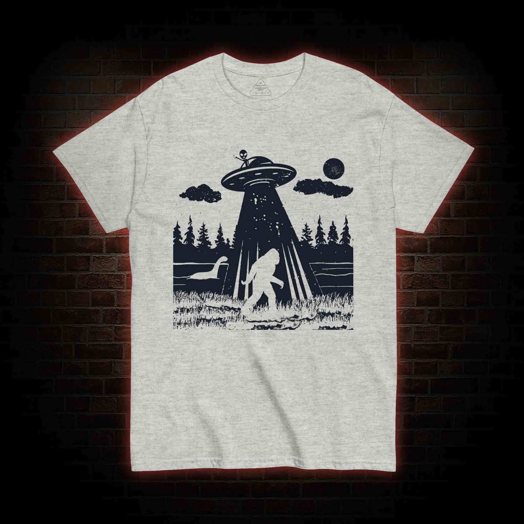 Bigfoot Sasquatch Alien UFO Loch Ness Monster T-shirt