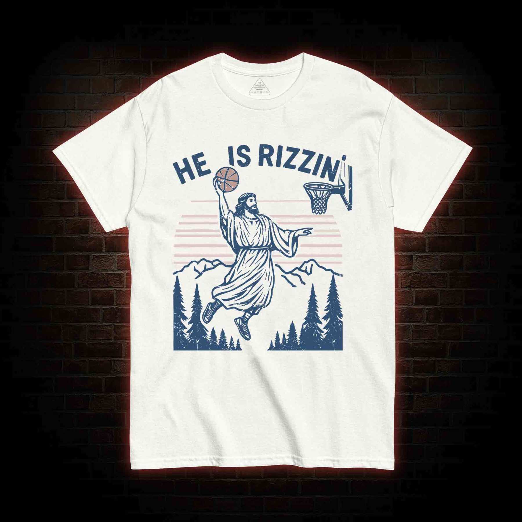 He Is Rizzin' Funny Jesus T-shirt 